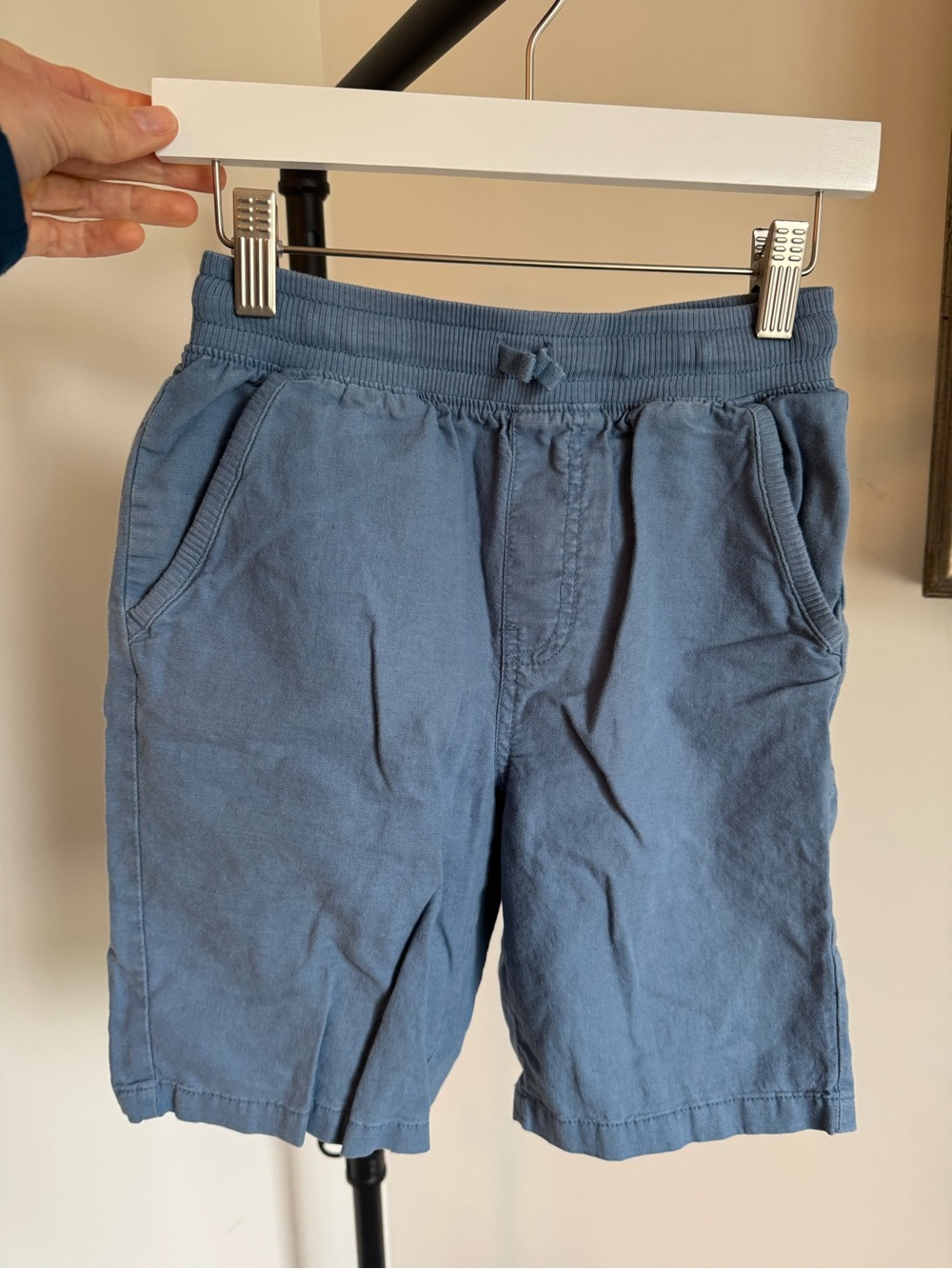 Boy’s Casual Drawstring Shorts in Faded Blue